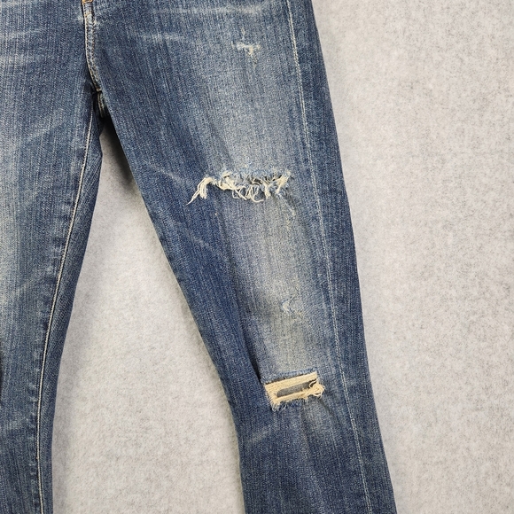 AGOLDE Jeans Womens 26 Blue Denim Medium Wash Distressed Stretch Made in USA - Picture 3 of 15